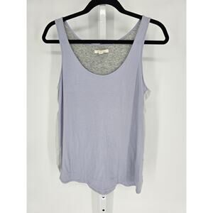 Pure & Good Women's Purple Gray Sleeveless Scoop Neck Tank Top Size S